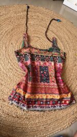 Crimson Patchwork Mirror Embellished Kurti - Image 29