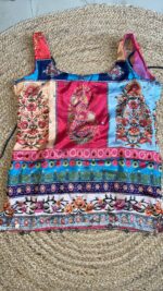 Crimson Patchwork Mirror Embellished Kurti - Image 37