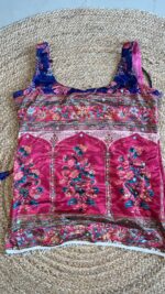 Crimson Patchwork Mirror Embellished Kurti - Image 3