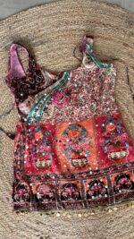 Crimson Patchwork Mirror Embellished Kurti - Image 15