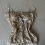 Golden Aura Sequin Corset Top