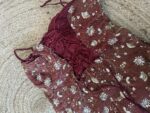 Rust Sequin Embroidered Spaghetti Strap Kurti - Image 5