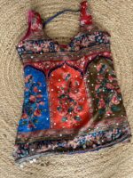 Crimson Patchwork Mirror Embellished Kurti - Image 13