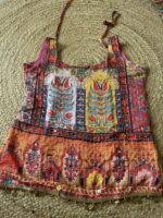 Crimson Patchwork Mirror Embellished Kurti - Image 4