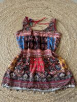 Crimson Patchwork Mirror Embellished Kurti - Image 10