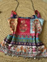 Crimson Patchwork Mirror Embellished Kurti - Image 24
