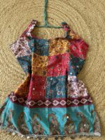 Crimson Patchwork Mirror Embellished Kurti - Image 7