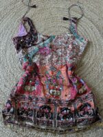 Crimson Patchwork Mirror Embellished Kurti - Image 9
