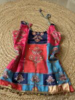 Crimson Patchwork Mirror Embellished Kurti - Image 5