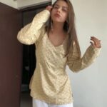 Ivory Bloom Printed Straight Kurti